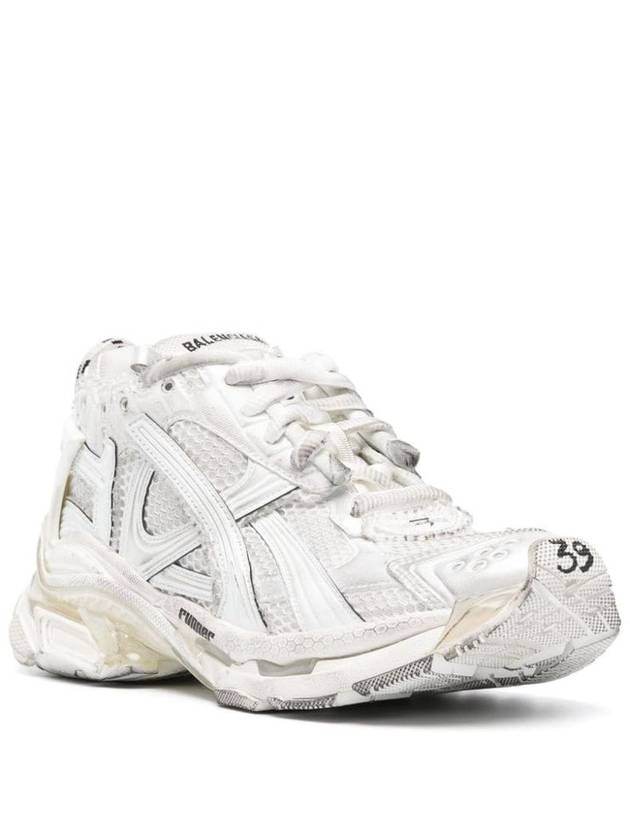 Runner Embroidered Logo Low Top Sneakers White - BALENCIAGA - BALAAN 3