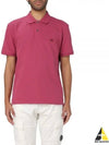 Stretch Piquet Regular Polo Shirt Pink - CP COMPANY - BALAAN 2