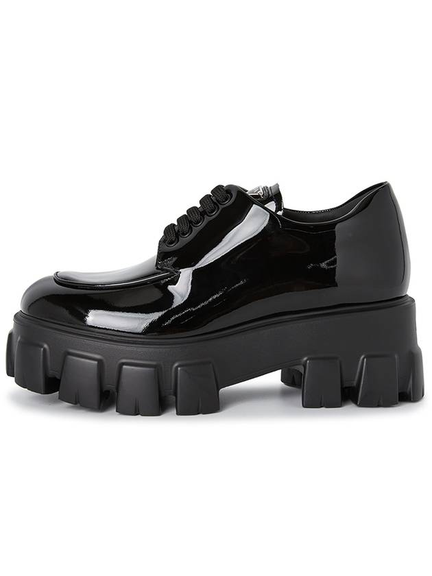 Monolith Brushed Leather Derby Black - PRADA - BALAAN 4