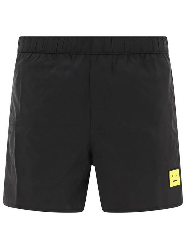 Face Logo Shorts Black - ACNE STUDIOS - BALAAN 1