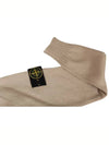 Wappen Patch Loose Fit Cotton Turtleneck Beige - STONE ISLAND - BALAAN 5