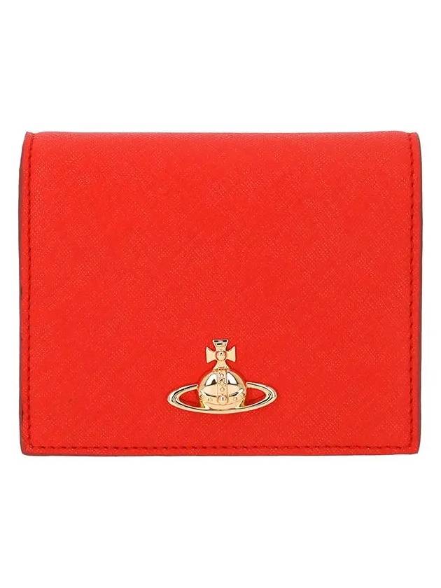 ORB Plaque Half Wallet Red - VIVIENNE WESTWOOD - BALAAN 1