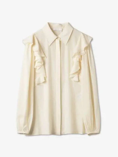 Ruffles Shirt Coconut Milk - CHLOE - BALAAN 2