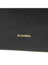 Logo Leather Medium Shoulder Bag Black - JIL SANDER - BALAAN.