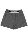 Check Wrap Skirt Shorts BLACK WOMAN - MALBON GOLF - BALAAN 2