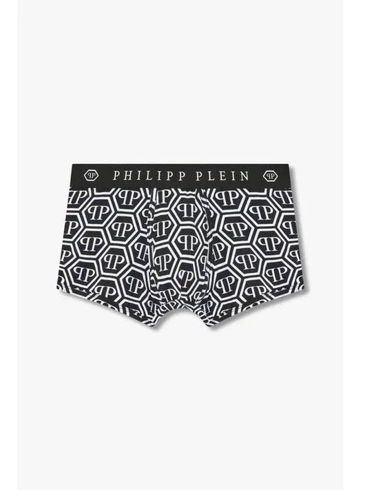 Men s Logo Monogram Pattern Drawn Black - PHILIPP PLEIN - BALAAN 1