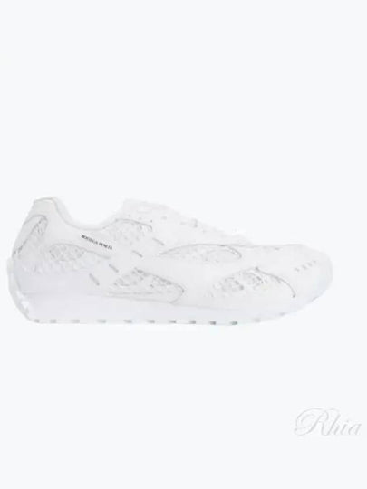 Orbit Mesh Rubber Low Top Sneakers Silver White - BOTTEGA VENETA - BALAAN 2