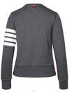 Engineered 4 Bar Stripe Loopback Jersey Knit Crewneck Sweatshirt Dark Grey - THOM BROWNE - BALAAN 4