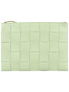 Cassette Intrecciato Medium Clutch Bag Lemon Washed - BOTTEGA VENETA - BALAAN 3