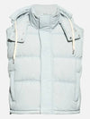 Alexandre Mattiussi Technical Canvas Padded Vest Aquamarine - AMI - BALAAN 2