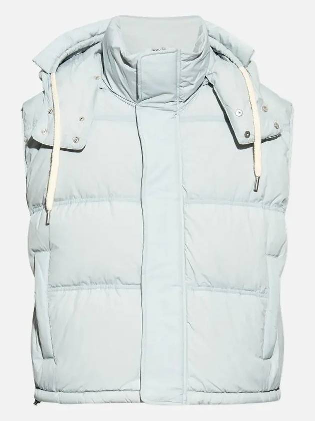 Alexandre Mattiussi Technical Canvas Padded Vest Aquamarine - AMI - BALAAN 3