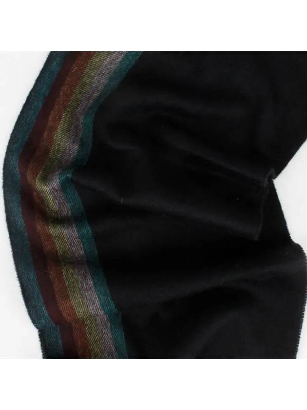 Rainbow Cashmere Muffler Black - PAUL SMITH - BALAAN 3