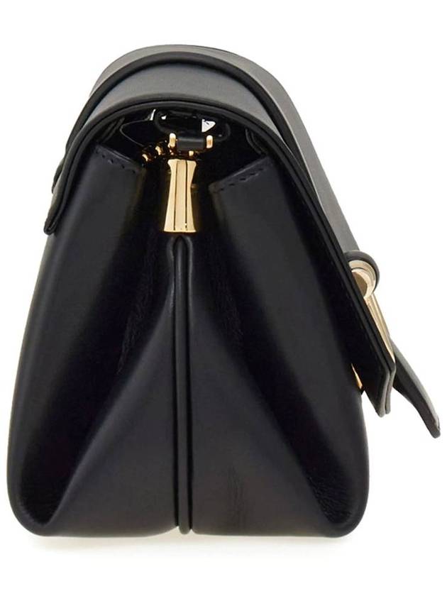 Front Flap Shoulder Bag Black - SALVATORE FERRAGAMO - BALAAN 4