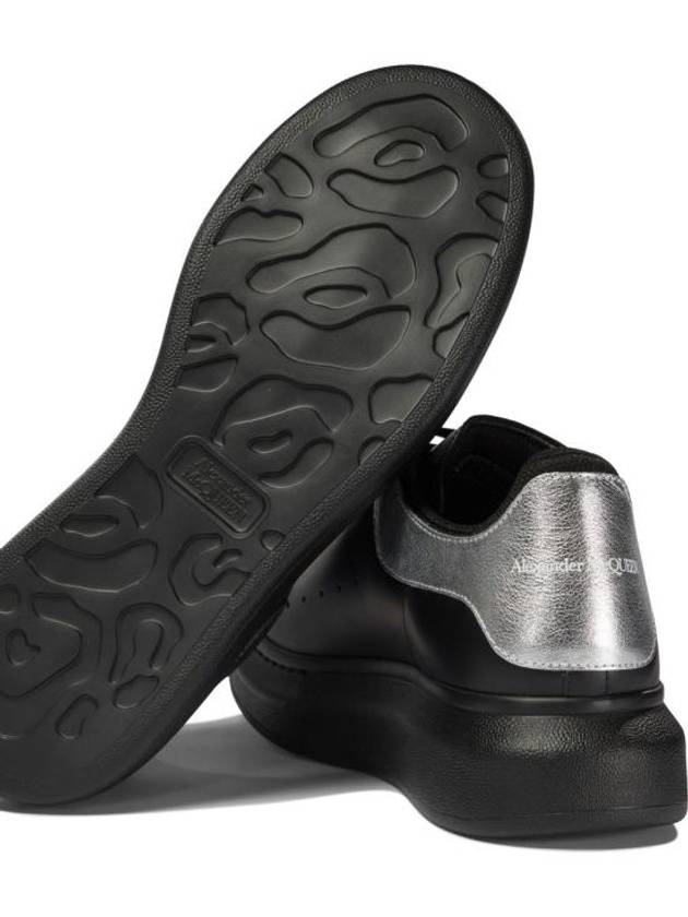 Oversized Silver Tab Low Top Sneakers Black - ALEXANDER MCQUEEN - BALAAN 6