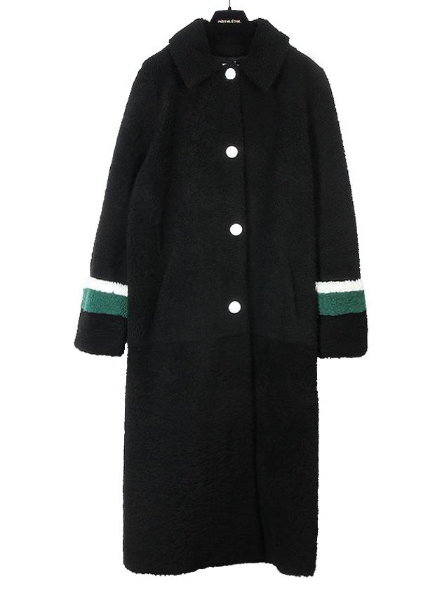 Ines Marechal long shearling coat DIDEROT BLACK INC003bk - INES & MARECHAL - BALAAN 1