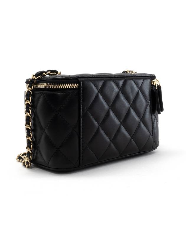 Small Classic Vanity Bag with Chain Lambskin & Gold Black - CHANEL - BALAAN 6