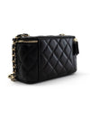 Small Classic Vanity Bag with Chain Lambskin & Gold Black - CHANEL - BALAAN 8