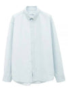 Chillax Relaxed Fit Long Sleeve Shirt Blue - MAISON KITSUNE - BALAAN 2