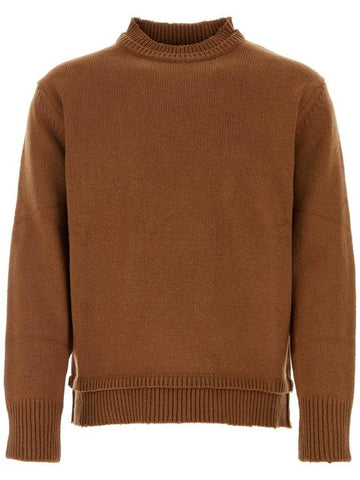 Back Stitch Elbow Patch Knit Top Camel - MAISON MARGIELA - BALAAN 1