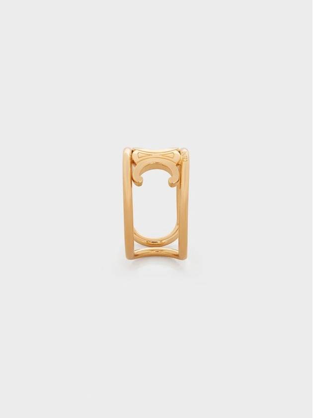 Triomphe Logo Ring Gold - CELINE - BALAAN 7