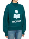 Moby Logo Print Sweatshirt Teal - ISABEL MARANT - BALAAN 4