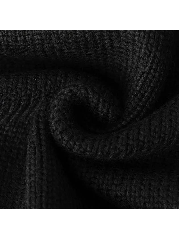 Round Neck Wappen Organic Knit Top Black - STONE ISLAND - BALAAN 7