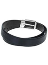 Men's Reversible Square Buckle Leather Belt Black Brown - MONTBLANC - BALAAN 3