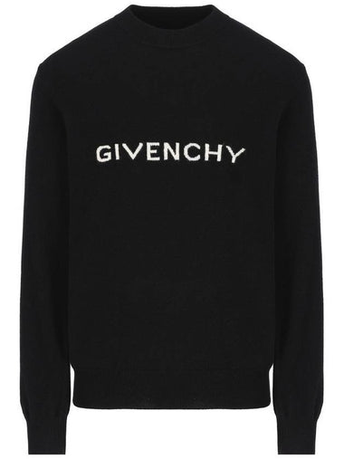 Logo Wool Knit Top Black - GIVENCHY - BALAAN 1