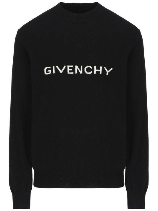 Logo Wool Knit Top Black - GIVENCHY - BALAAN 1