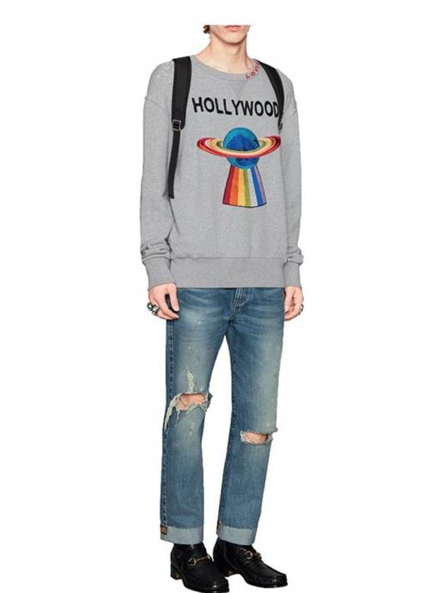 HOLLYWOOD 475373 X9B10 1288 Men's Round Long Sleeve TShirt - GUCCI - BALAAN 4