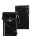 Shiny Patent Phone Cross Bag Black - VIVIENNE WESTWOOD - BALAAN 3