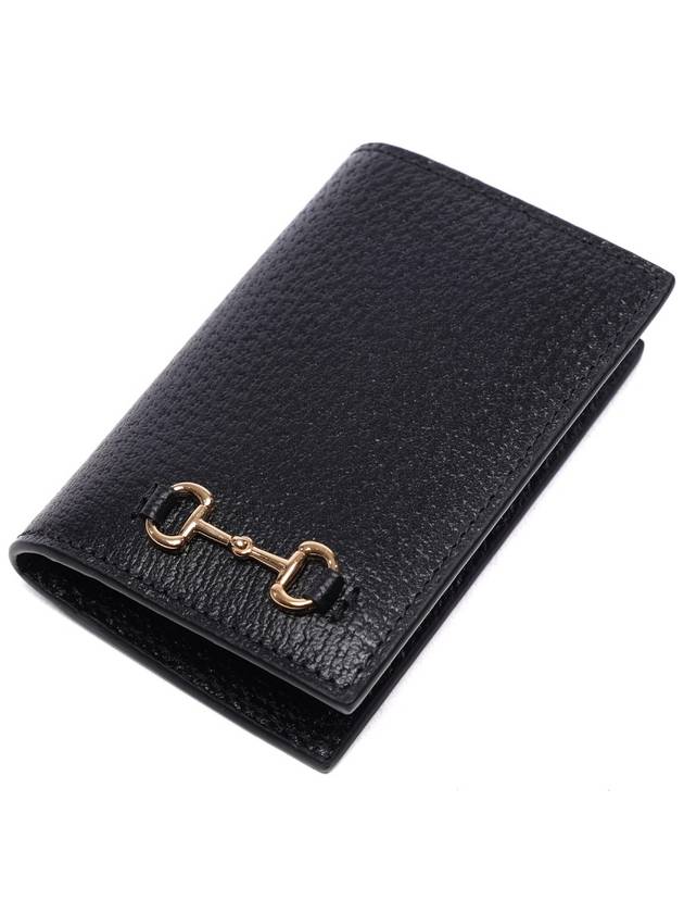 Gold Hardware Horsebit Bifold Card Wallet Black - GUCCI - BALAAN 6