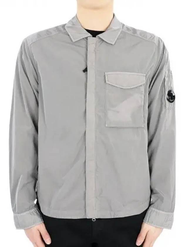 Chrome-R Pocket Over Long Sleeve Shirt Grey - CP COMPANY - BALAAN 2