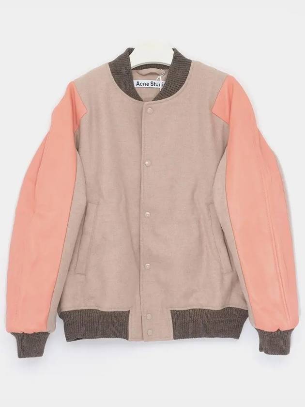 Logo Patch Bomber Jacket Pastel Pink - ACNE STUDIOS - BALAAN 2