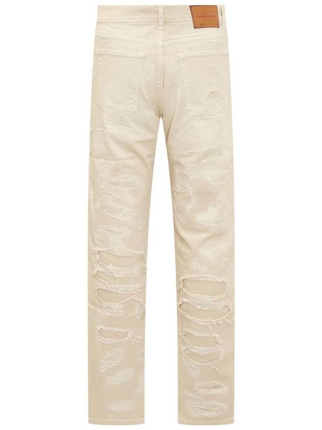 Denim Straight Pants HMYA011F23FAB001 0400 BEIGE - HERON PRESTON - BALAAN 3