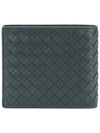 Intrecciato Weaving Half Wallet Dark Grey - BOTTEGA VENETA - BALAAN 4