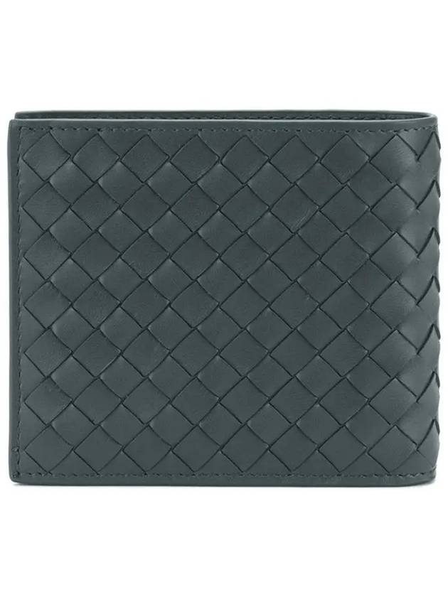 Intrecciato Weaving Half Wallet Dark Grey - BOTTEGA VENETA - BALAAN 4