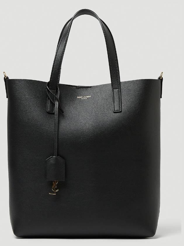 Shopping Toy Supple Leather Tote Bag Black - SAINT LAURENT - BALAAN 3