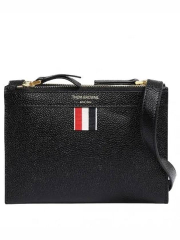 Pebble Grain Leather Crossbody Bag Mini Women s - THOM BROWNE - BALAAN 1