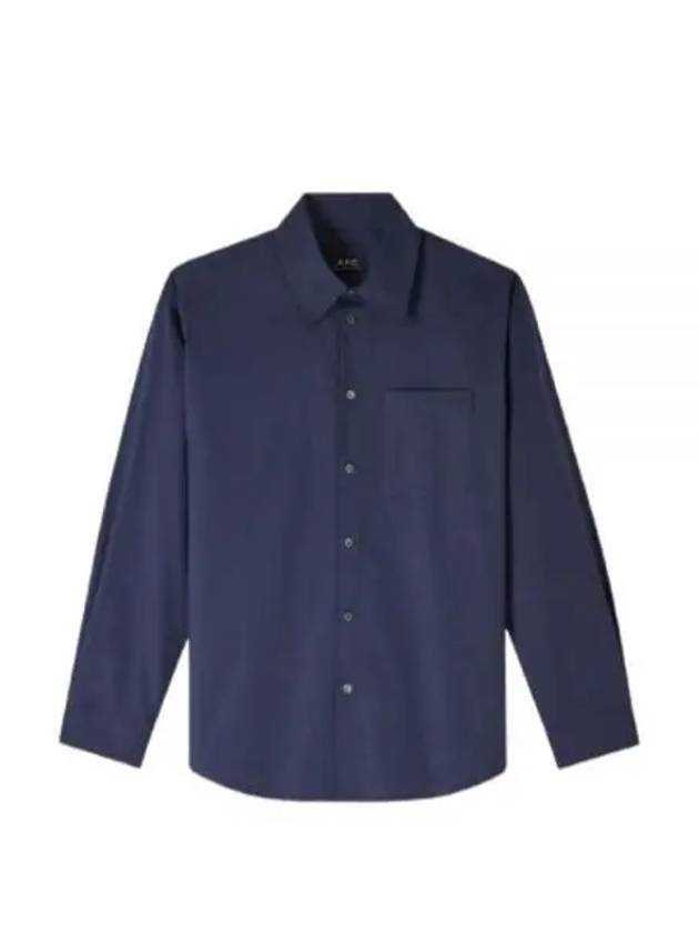 Boyfriend Long Sleeve Shirt Navy - A.P.C. - BALAAN 2