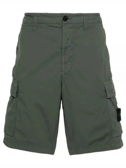 Light Stretch Cotton Bermuda Shorts Dark Green - STONE ISLAND - BALAAN 2