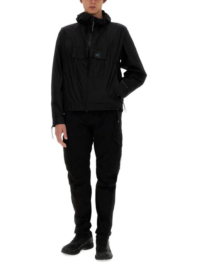 Metropolis Series Pertex Bloom Hooded Jacket Black - CP COMPANY - BALAAN 3