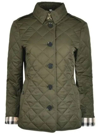 Women s Frank By Diamond Quilted Jacket Dark Olive - BURBERRY - BALAAN 2