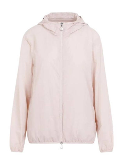 Fegeo Logo Patch Zip Up Hoodie Light Pink - MONCLER - BALAAN 2