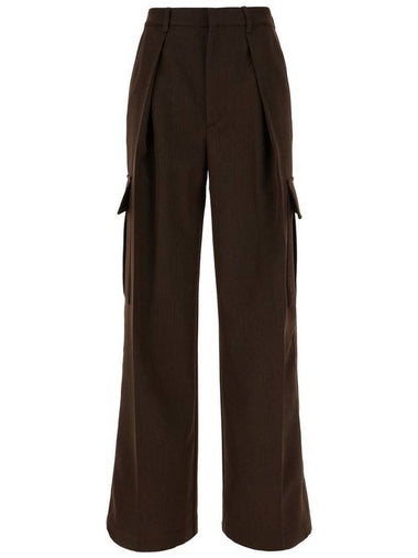 Burberry Brown Wool Cargo Pants - BURBERRY - BALAAN 1