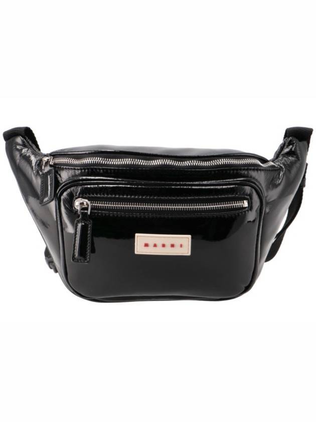 Logo Patent Belt Bag Black - MARNI - BALAAN 1