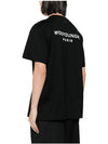 Men's Back Logo Cotton Short Sleeve T-Shirt Black - WOOYOUNGMI - BALAAN 4