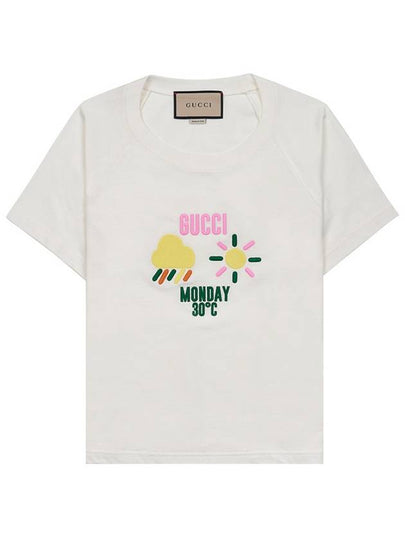 Jersey Cotton Long Sleeve T-Shirt White - GUCCI - BALAAN 2