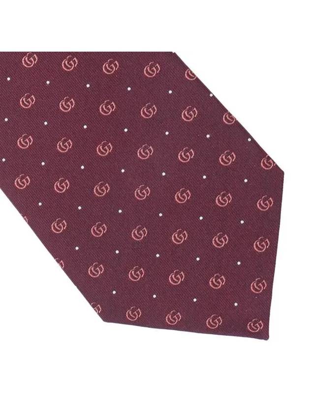 GG Polka Dot Silk Jacquard Tie Red - GUCCI - BALAAN 4