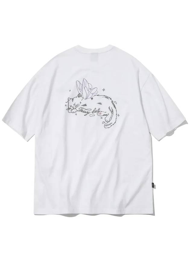 Fairy cat embroidery short sleeve t-shirt white - CPGN STUDIO - BALAAN 3